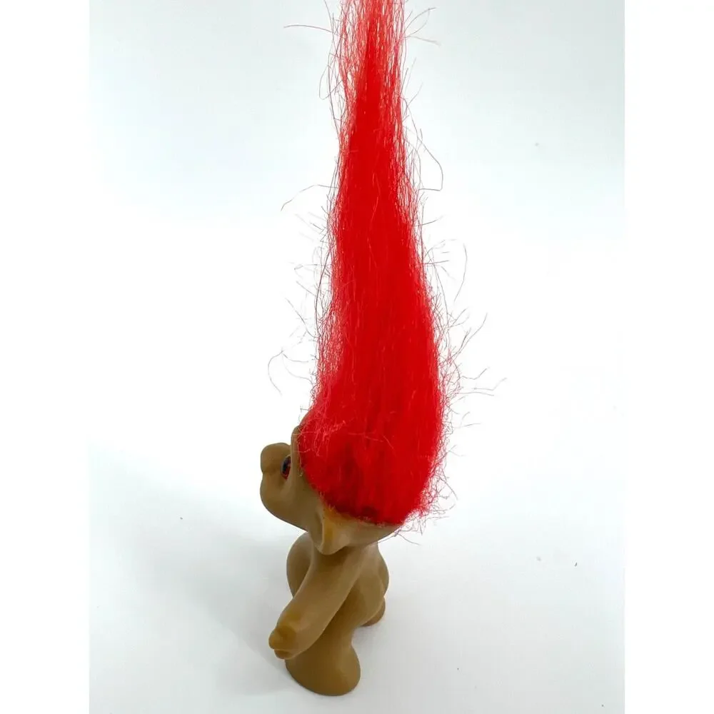 Vintage Lucky Troll Doll Red Hair Red Eyes